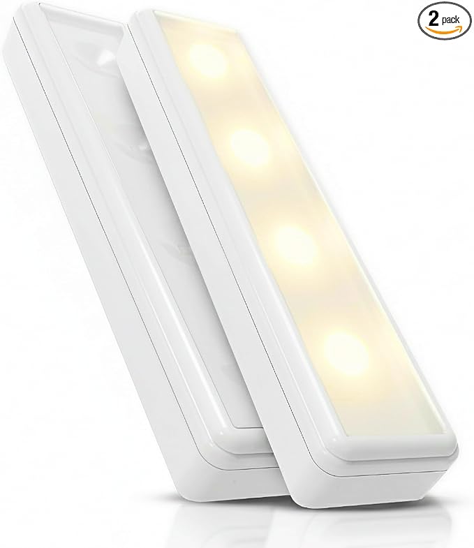 Brilliant Evolution Pack of 2 Wireless LED Stick on Lights Battery Operated by BrilliantEvolution
