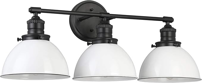 Design House Savannah Rustic Farmhouse 3-Light Bathroom Vanity Light, Matte by DesignHouse