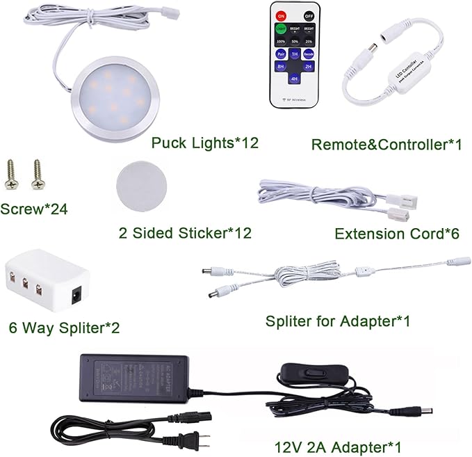 AIBOO LED Under Counter Lighting, Curio Cabinet, Display Light Fixtures - Image 2