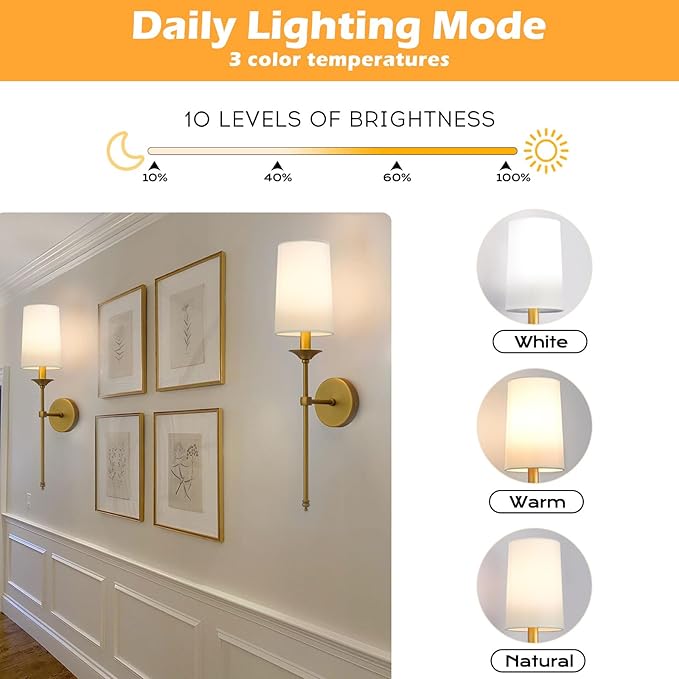 PASSICA DECOR Battery Operated Wall Sconce Set of 2 - Image 5