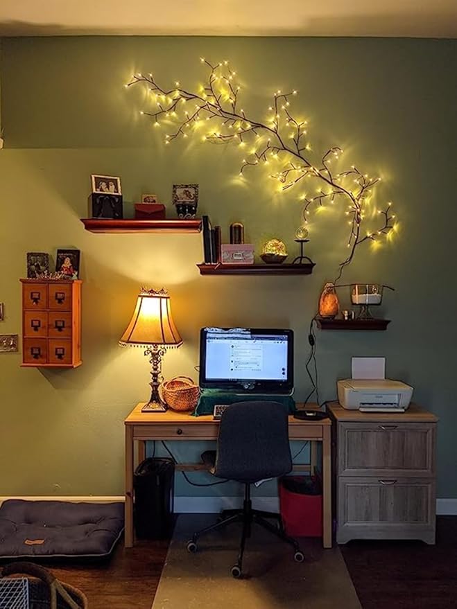 Lighted Willow Vine with Remote Control On/Off Timmer Dim, 7.5Ft Christmas - Image 4