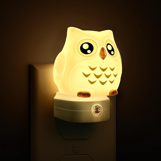 L LOHAS LED Owl Night Light for Kids, 3D Owl Night Light Plug in Wall, Dusk to by LLOHASLED