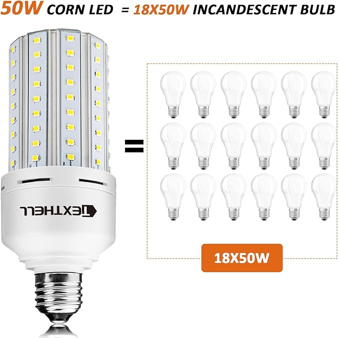 Led Light Bulb 400W Equivalent 6250 Lumen 5000K E26/E27 Medium Base 50W led Bulb - Image 4