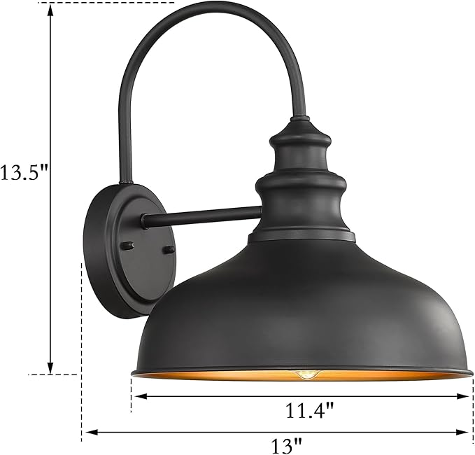 Bestshared Outdoor Barn Lights, 3 Pack Farmhouse E26 Socket outdoor Lantern Lamp - Image 3