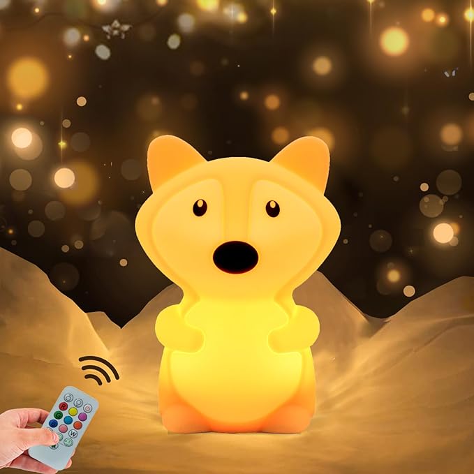WHA&DARREN Large Fox Night Light by ChildrensNightlight