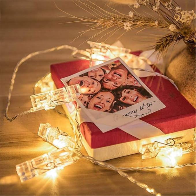 Dopheuor Photo Clip String Lights LED Fairy Clip String Lights Hanging Photo - Image 8