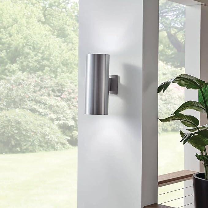 Kichler Cylinders 15" 2-Light Outdoor Cylinder Wall Sconce in Architectural - Image 7