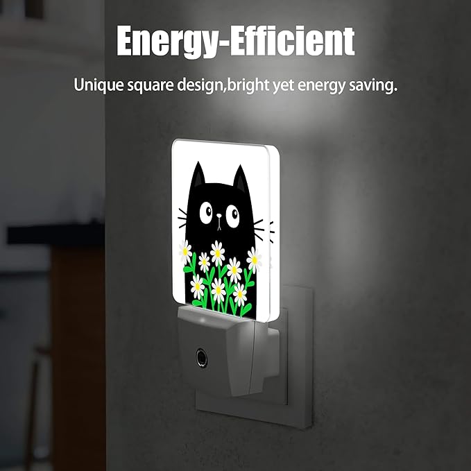 Cat Kitten Daisy Night Light, Camomile Bouquet Plug into Wall - Image 5