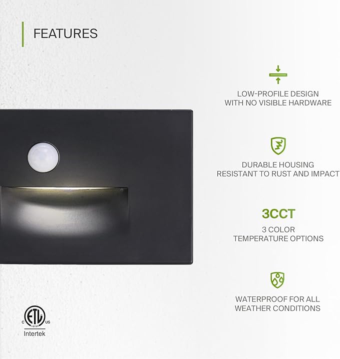 ASD LED Recessed Step Light Fixture, Outdoor & Indoor Stair Tread Lighting | - Image 3