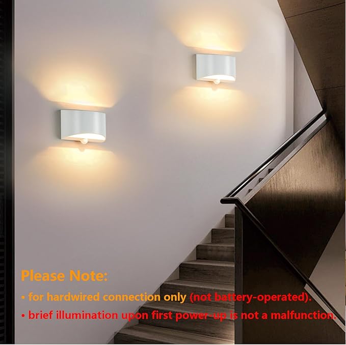 SERDEN LED Hardwired Motion Sensor Light Indoor Wall Sconce, Motion Sensor Wall - Image 3