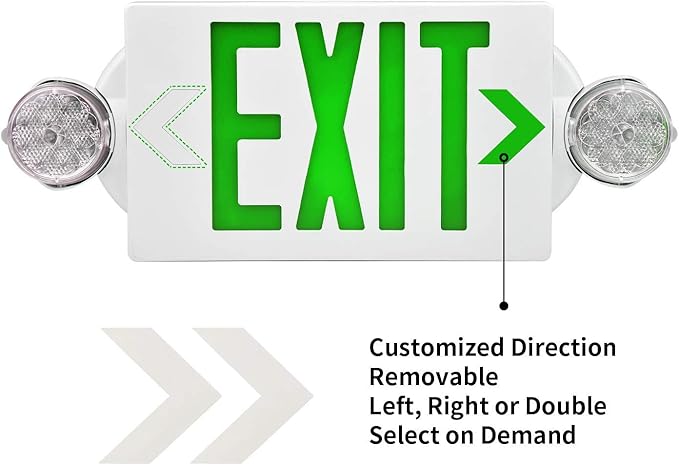 AKT LIGHTING LED Emergency Light & Exit Sign Combo, UL Certified Emergency Exit - Image 7