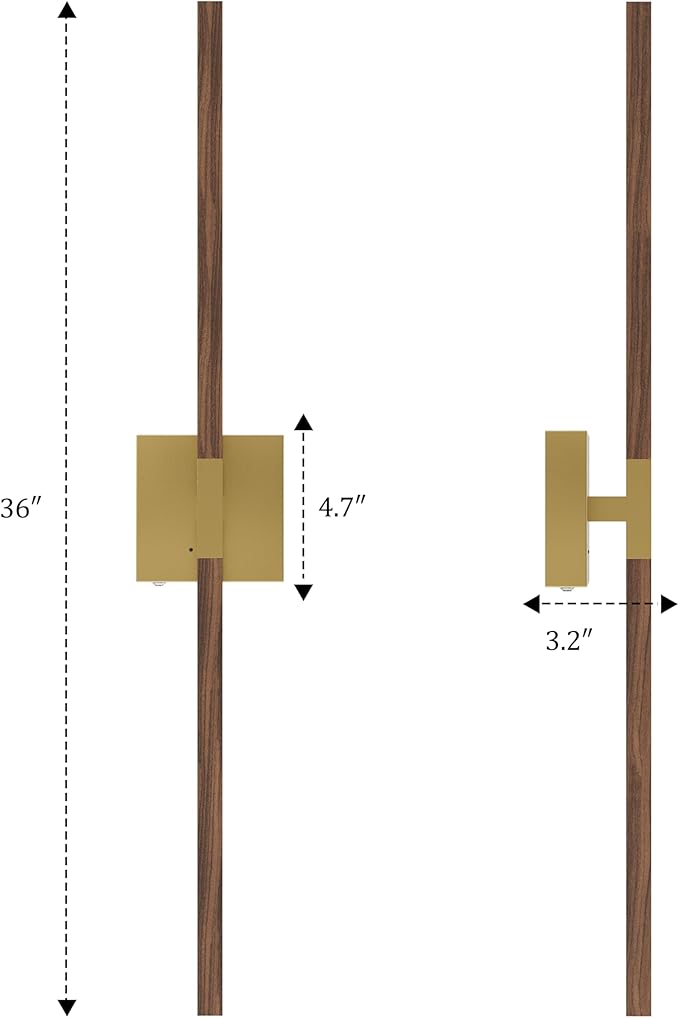 36 Inch Rechargeable Battery Operated Wall Sconce Set 2, 8000mAh Cordless - Image 6