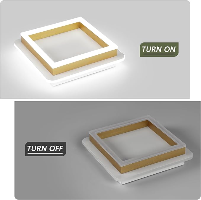CANEOE Square Flush Mount Ceiling Light 24W Modern Led Hallway Ceiling Light - Image 5