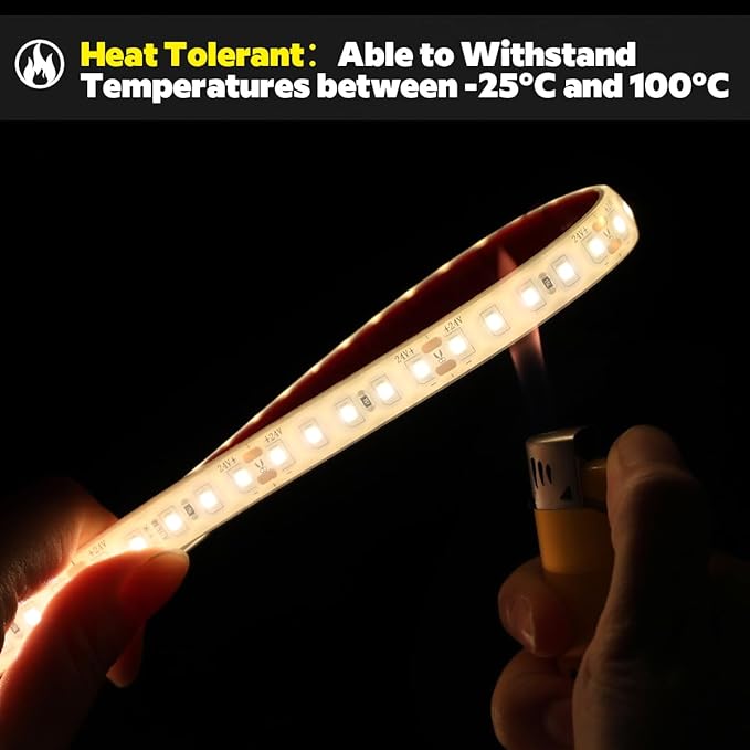 SuperlightingLED 24V 2700K Warm White Sauna Lights High Temperature LED Strip - Image 3