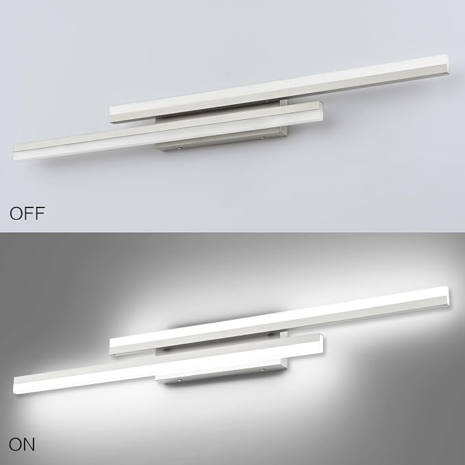 PRESDE 40" LED Bathroom Vanity Light, Modern Brushed Nickel Wall Bar Fixture - Image 6
