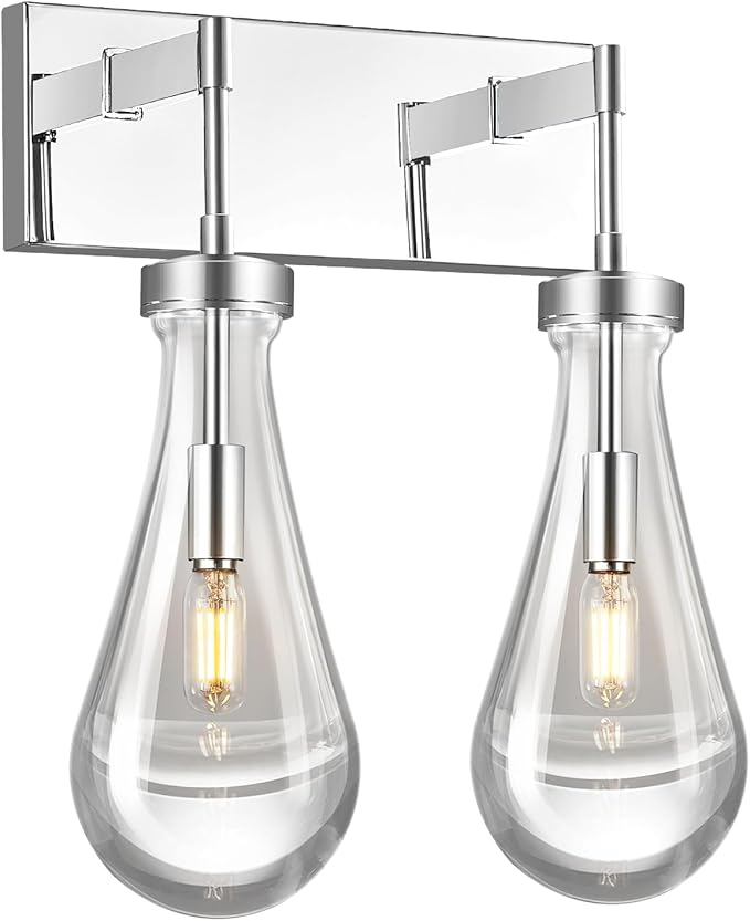 Raindrop Wall Sconces Chrome Crystal Sconces Wall Decor Modern Lighting Glass - Image 7