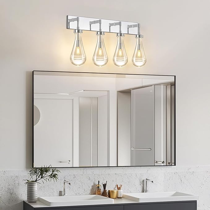 Raindrop Wall Sconces Chrome Crystal Sconces Wall Decor Modern Lighting Glass - Image 4