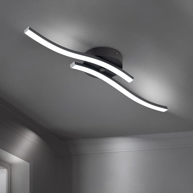 EDISLIVE Modern Dimmable LED Ceiling Light Curved 2 Light 22.5 in Minimalist by EDISLIVE