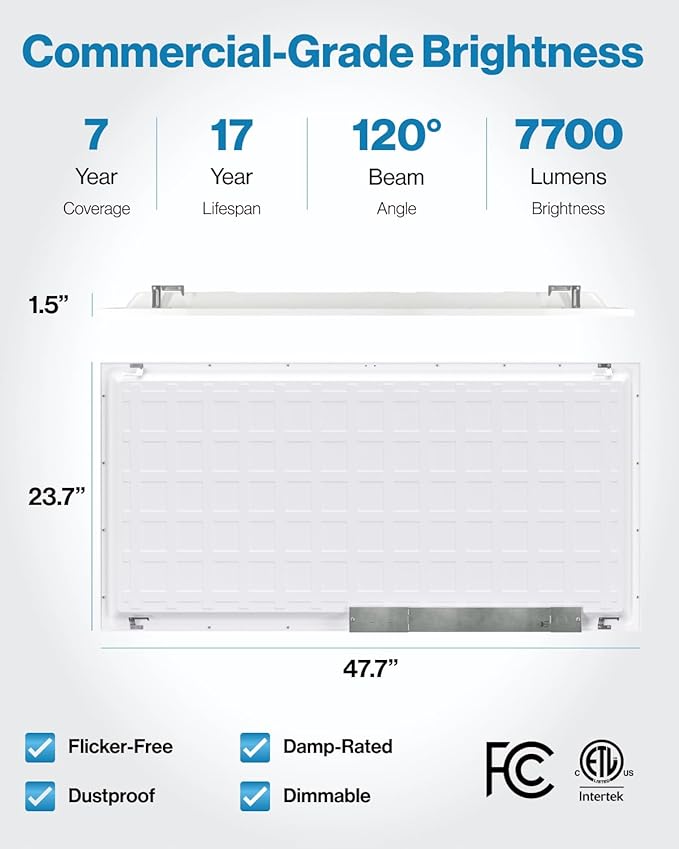 Sunco 12 Pack 2x4 LED Flat Panel Light Drop Ceiling Office Fixture, 7700 LM - Image 6