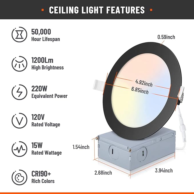 6 Pack Recessed Lighting 6 Inch - Image 2