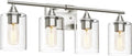 4-Light Bathroom Light Fixtures, Brushed Nickel Vanity Lighting Fixtures by XPEHK