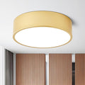 Dimmable Modern Flush Mount Ceiling Light Fixture, Painted Gold Round LED by TYNCEAOL