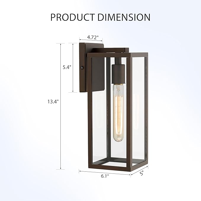 Bestshared Outdoor Wall Lantern, Anti-Rust Outdoor Wall Sconce Light Fixtures - Image 2