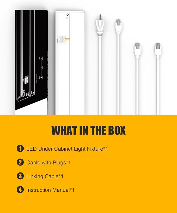 Under Cabinet Lighting Hardwired & Plug-in, 30 inch 3CCT Dimmable, Linkable - Image 7