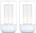 Portable Metal Table Lamp for Indoor/Outdoor, Rechargeable Cordless LED Lamp by HAPYGIFashionLights
