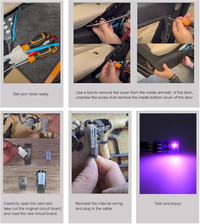 NJSBYL LED Purple-White Ambient Lighting Circuit Board - Image 7