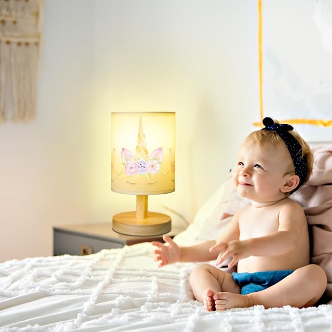 VIHOSE Unicorn Kids Table Lamp for Bedroom Kids Bedside Lamp - Image 2