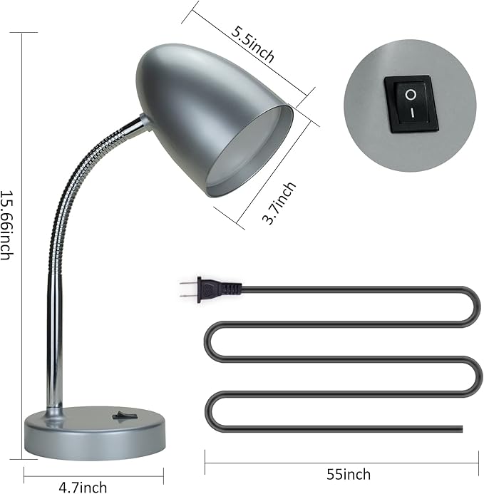 ENERGETIC SMARTER LIGHTING LED Desk Lamp, Flexible Gooseneck - Image 2