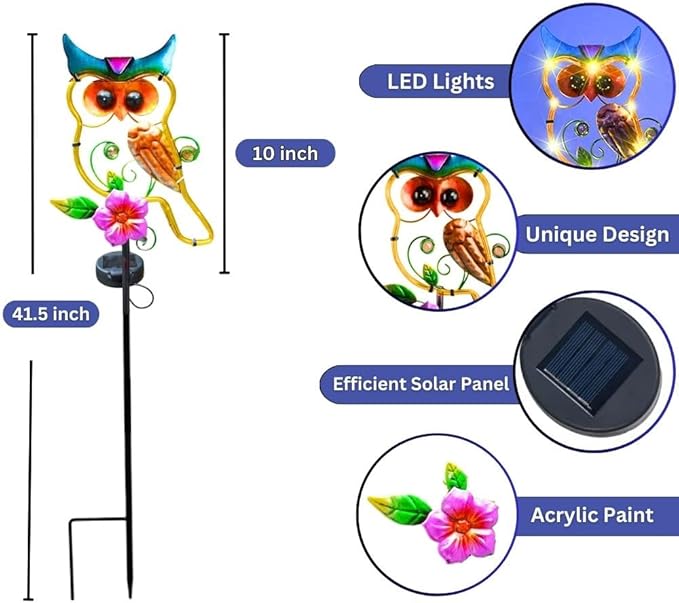 Owl Decorative Solar Light Garden Decor Landscape Path Lights - Image 5
