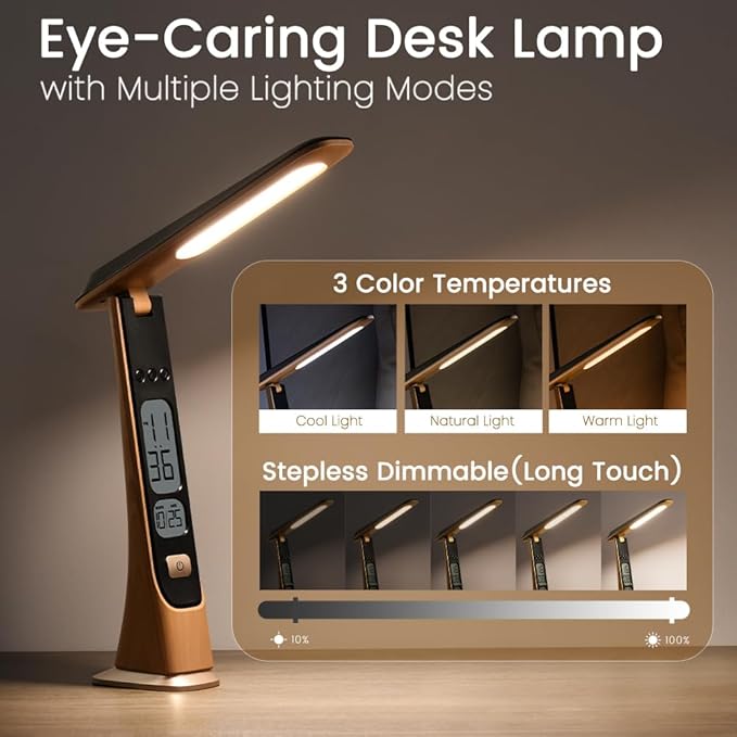 WILIT Rechargeable Lamps Cordless Table Lamp, Foldable Portable Desk Lamp - Image 5