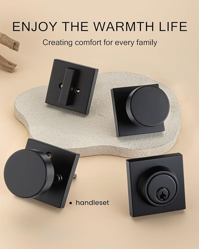 Haidms Matte Black Door Knob - Image 3