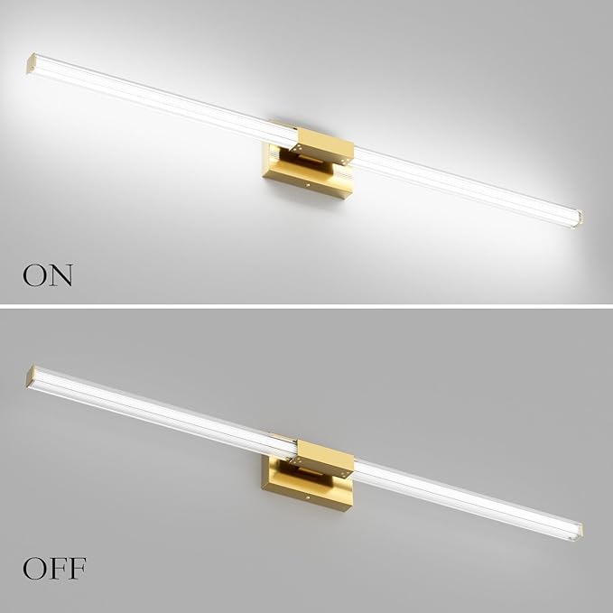 Ralbay 48inch Gold Bathroom Vanity Lights Bar 36W Modern LED Gold Vanity Light - Image 4