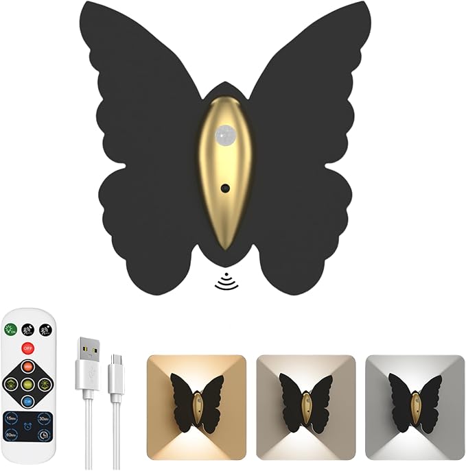 1 Pack Rechargeable Motion Sensor Wall Light: 5000mAh Battery Operated Wall by Eneru