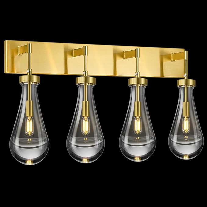 Raindrop Wall Sconces Gold Crystal Sconces Wall Decor Modern Lighting Glass by HomeofBeautifulLighting