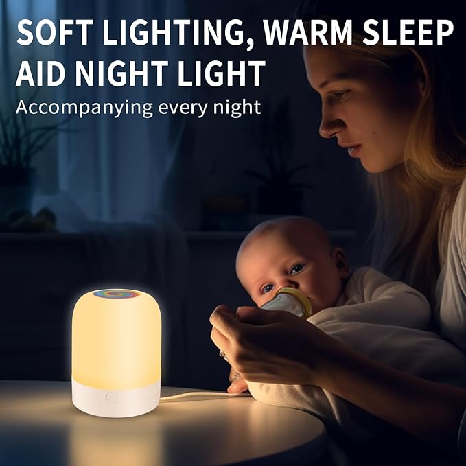 Small Kids Night Light, 13 Color Dimmable LED Lamp, Portable Stepless Dimming - Image 3