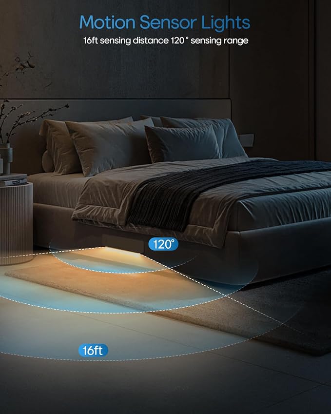 HIBOITEC Under Cabinet Lighting Motion Sensor Wireless, 56 LED Lights - Image 6