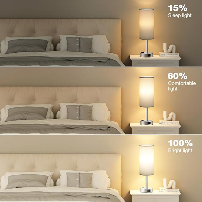 Fenmzee Grey Nightstand Table Lamp - Image 5