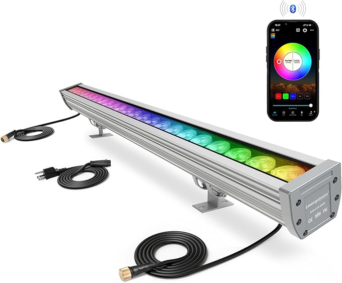 Smart LED Wall Washer Light, 168W RGB+CW Smart Bar Lights by Landscapestation