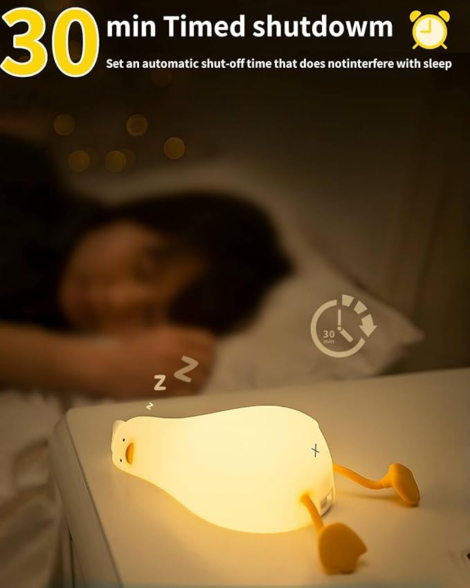 Lying Flat Duck Night Light, Squishy Duck Lamp - Image 3