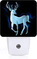Blue Deer Night Light, Plug Into Wall Decor by Unknown