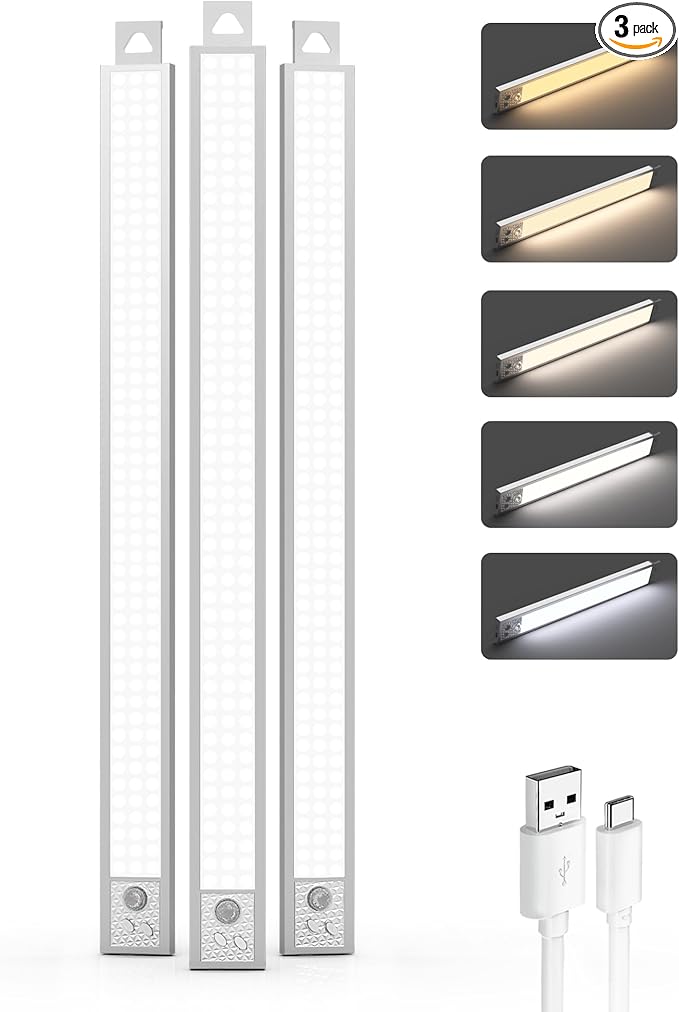 20 Inch Under Cabinet Lighting, Motion Sensor LED Lights of Battery Operated by TheDecoOfficial