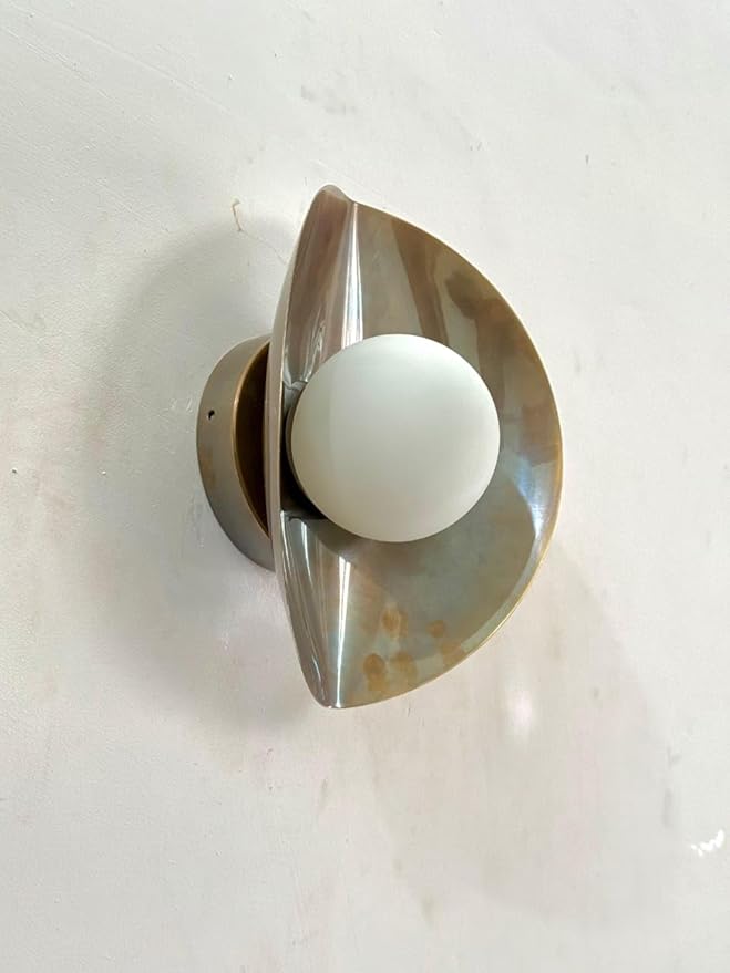 Modern Industrial Brass Wall Sconce Light, Mid Century Wall Lamp - Image 3