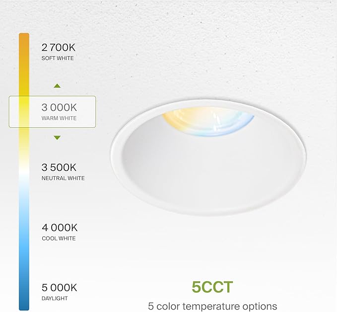 ASD Trimless LED Recessed Lighting 4 Inch, 15W 120-277V Dimmable Commercial - Image 5