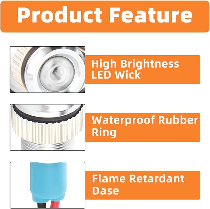 GASHER 12V/24V/110V 20mA Energy Saving Indicator Light Mounting Hole Size 8mm - Image 3