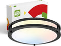 ASD LED 14" Round Flush Mount Lighting, Close to Ceiling Light Fixture | 3CCT by ASDLightingCorporation