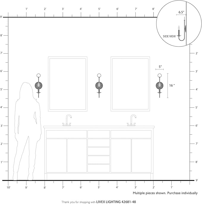 Livex Lighting 42681-07 Steel Wall Sconce - Image 6
